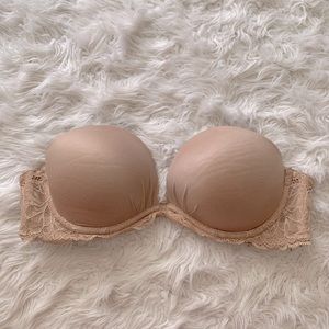 Victoria’s Secret Dream Angels Nude Tan Strapless Push-up Bra